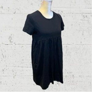 riley & james black short sleeve babydoll dress